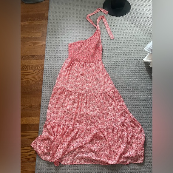 PRETTYGARDEN Womens Floral Knot One Shoulder Ruffle Hem Flowy Boho Dress… - Picture 3 of 3